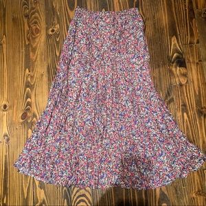 Zara floral midi skirt